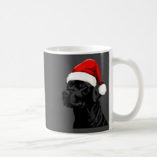 Black Lab Labrador Santa Hat Christmas Holiday Pet Coffee Mug