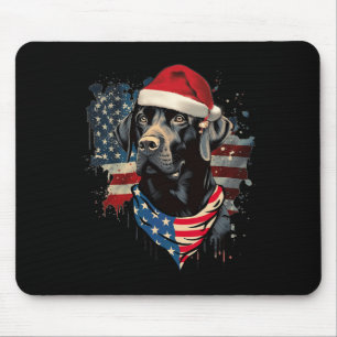 Black Lab Labrador Vintage Santa Christmas Pajama Mouse Mat