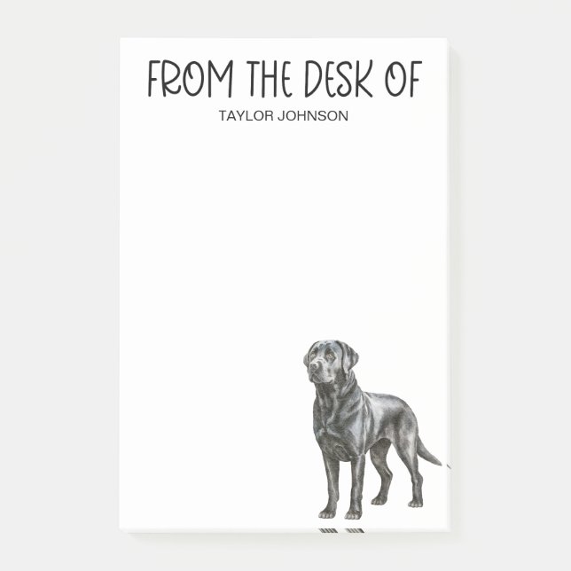 Black Lab Lover Post-it Notes (Front)
