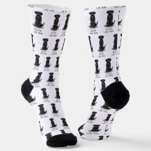 Black Lab Mom (Labrador Retriever Mom) Cute Dog Socks