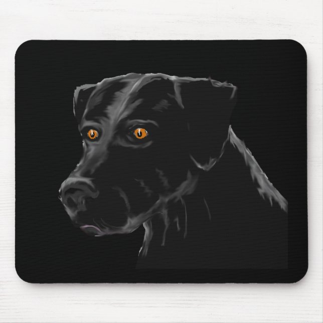Black Lab Mouse Mat (Front)