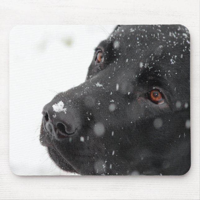 Black Lab  Mouse Mat (Front)