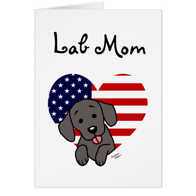 Black Lab Mum & American Flag (Front)