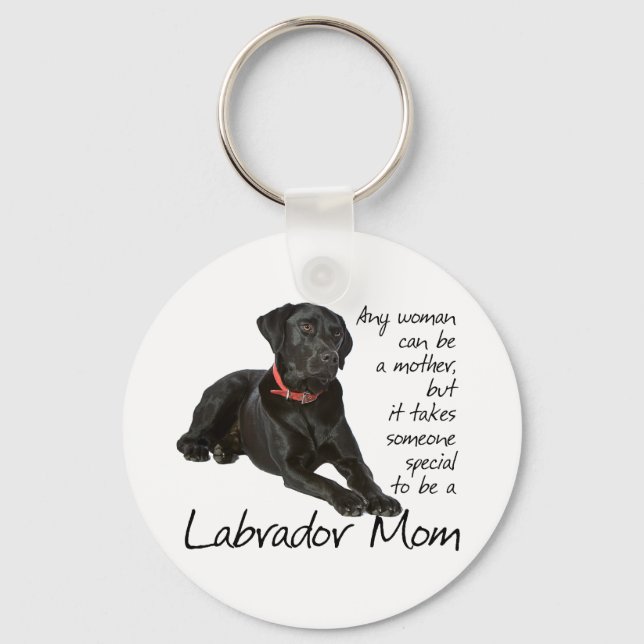 Black Lab Mum Key Ring (Front)