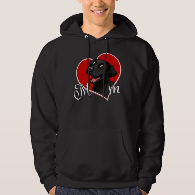 Black Lab Mum Labrador Mama Masks Black Lab Mama Hoodie (Front)