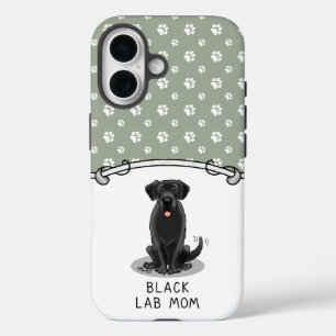 Black Lab Mum (Labrador Retriever Mum) Cute Dog iPhone 16 Case
