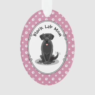 Black Lab Mum (Labrador Retriever Mum) Cute Dog Ornament