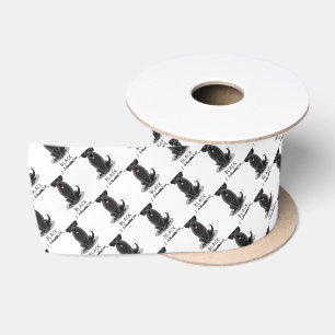 Black Lab Mum (Labrador Retriever Mum) Cute Dog Satin Ribbon