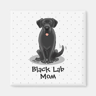 Black Lab Mum (Labrador Retriever Mum) Dog Mum Magnet