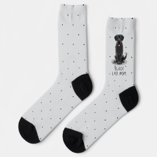 Black Lab Mum (Labrador Retriever Mum) Dog Mum Socks