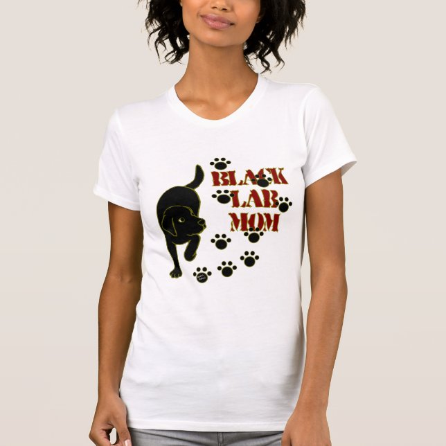 Black Lab Mum T-Shirt (Front)