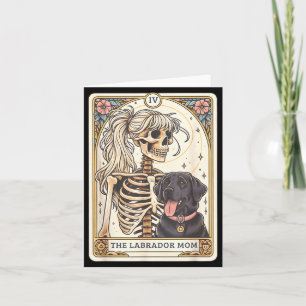 Black Lab Mum Tarot Card Black Labrador Skeleton