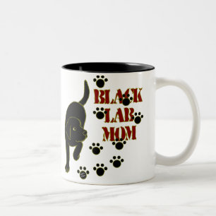 Black Lab Mum Two-Tone Coffee Mug