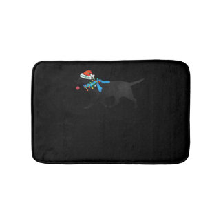 Black Lab Naughty Christmas Dog Classic T-Shirt Bath Mat