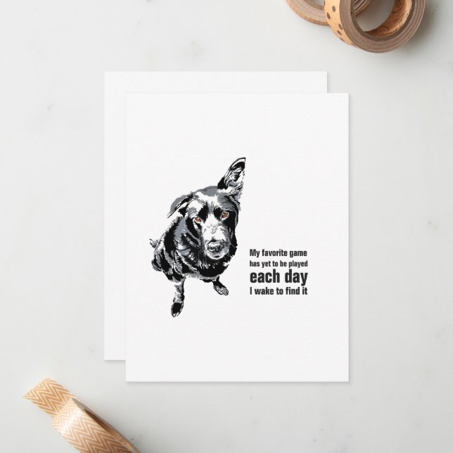 Black lab note card (Front/Back In Situ)