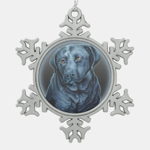 Black Lab Ornament Blue Dog Holiday Decoration