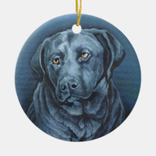 Black Lab Ornament Personalised Dog Art Decoration