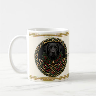 Black Lab Personalised Christmas Dog Coffee Mug