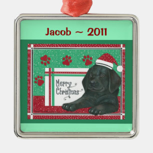 Black Lab Personalised Ornament