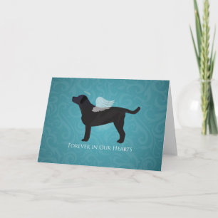 Black Lab Pet Memorial Sympathy Pet Loss Design Card