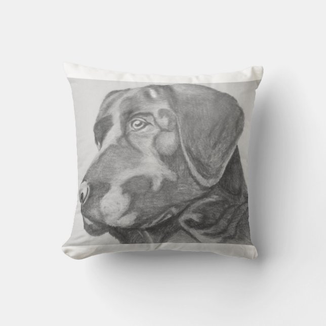 Black Lab Pillow (Front)