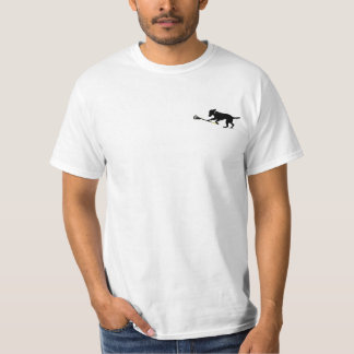 Black Lab Playing Lacrosse Pocket Logo Shirt