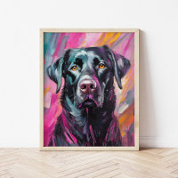 Black Lab Portrait Modern Art