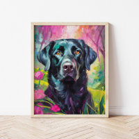 Black Lab Portrait Modern Art