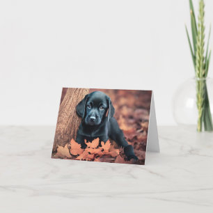 Black Lab Puppy Card