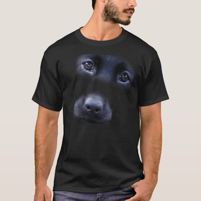 Black Lab Puppy face t-shirt (Front)