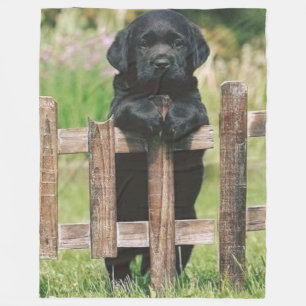 BLACK LAB PUPPY FLEECE BLANKET