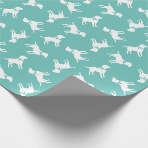 Black Lab Puppy Labrador Dog  Wrapping Paper