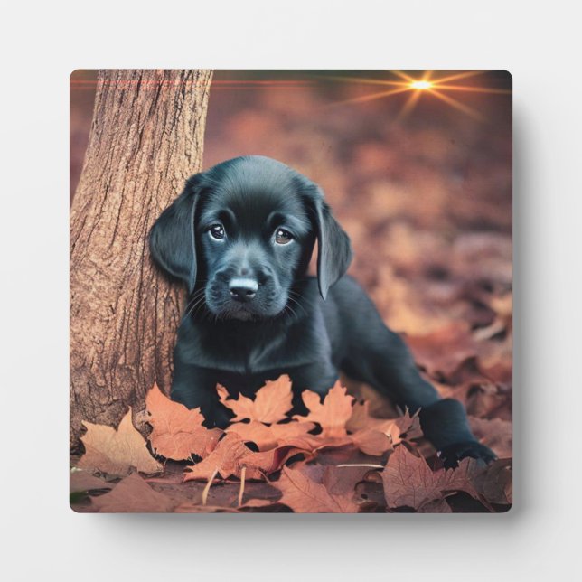 Black Lab Puppy Plaque (Front)