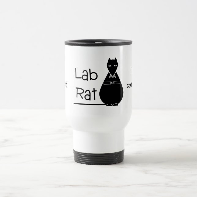 Black Lab Rat Travel Mug (Center)