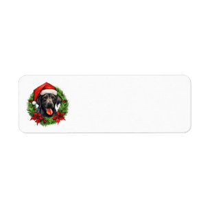 Black lab retriever holiday wreath
