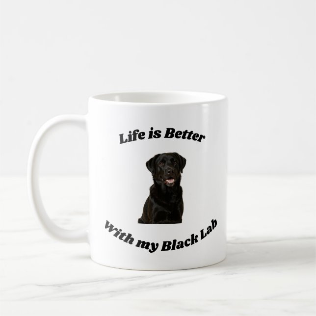 Black Lab Retriever Mug gift (Left)