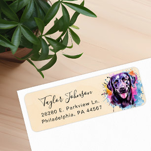 Black Lab Return Address Label