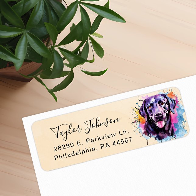 Black Lab Return Address Label (Creator Uploaded)