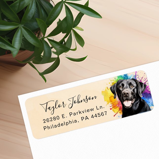 Black Lab Return Address Label (Creator Uploaded)