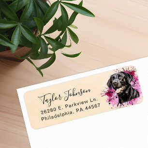 Black Lab Return Address Label