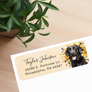 Black Lab Return Address Label