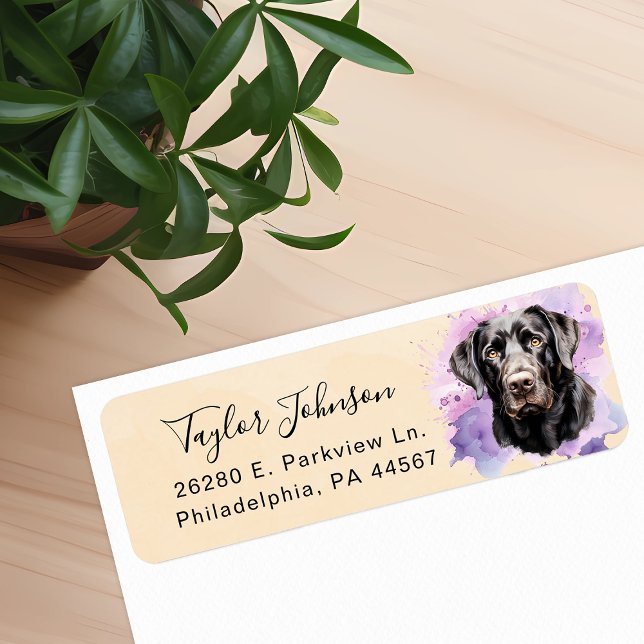 Black Lab Return Address Label (Creator Uploaded)