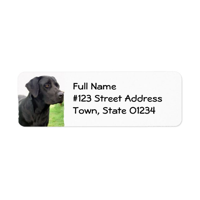 Black Lab Return Address Label (Front)