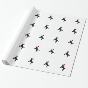Black Lab Santa Wrapping Paper