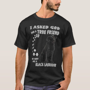 Black Lab Saying Mum Dad Print Cute Labrador Retri T-Shirt