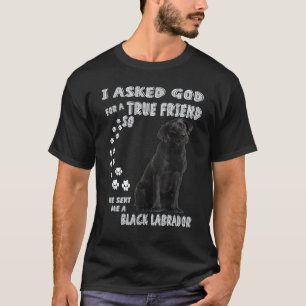 Black Lab Saying Mum Dad Print Cute Labrador Retri T-Shirt
