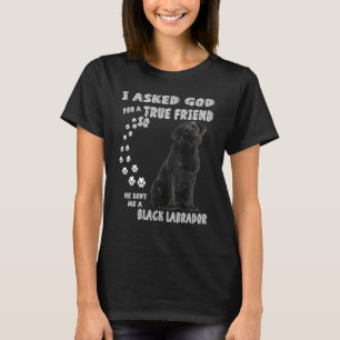 Black Lab Saying Mum Dad Print Cute Labrador Retri T-Shirt
