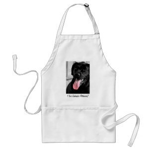 Black Lab Selective Colour Custom Text Apron