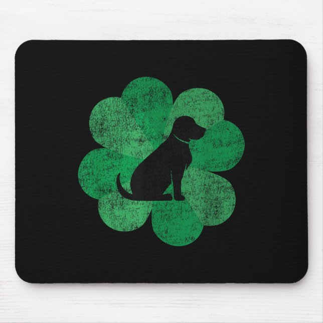 Black Lab St. Patricks Day Shirt - Retro Labrador  Mouse Mat (Front)