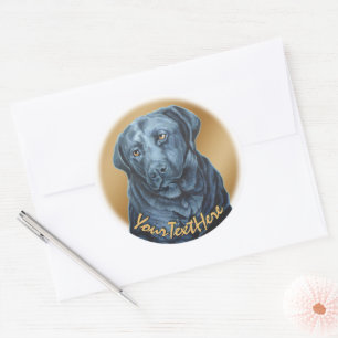 Black Lab Sticker Blue Dog Art Stickers